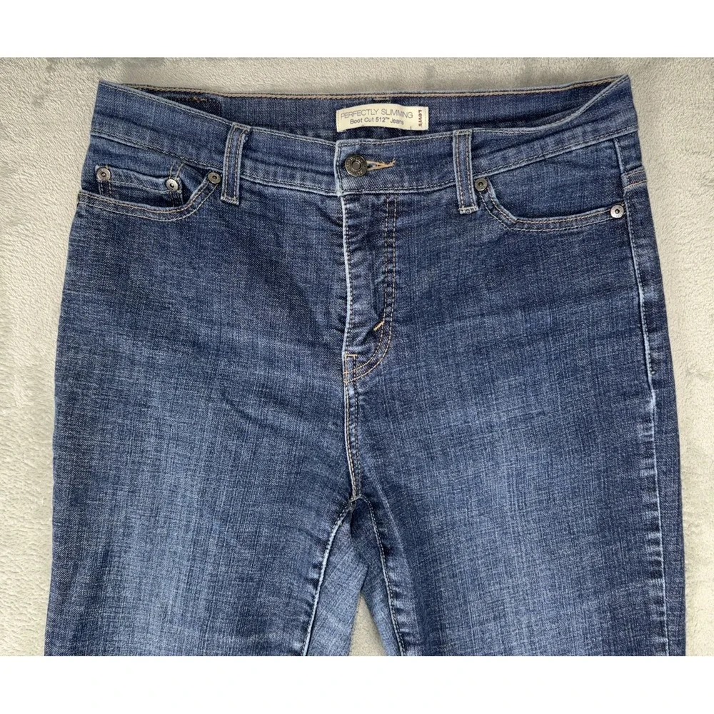 Levi's 512 Perfectly Slimming Bootcut Jeans Women's 10M Dark Wash Stretch